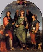 Andrea del Sarto Tobias and the Angel with St Leonard and Donor Spain oil painting artist